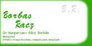 borbas racz business card